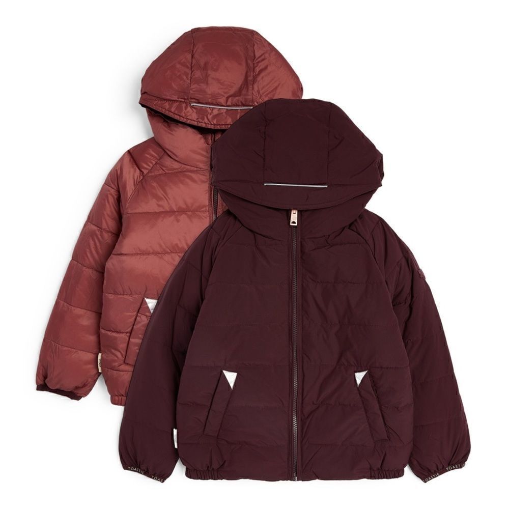 TOASTIE Baby Reversible Quilted Puffer Jacket Hoodie Zip Front 1-2 Y